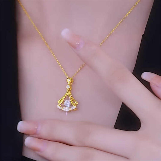 Rhinestone Decor Pendant Necklace