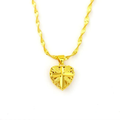 Golden Aura Heart Necklace